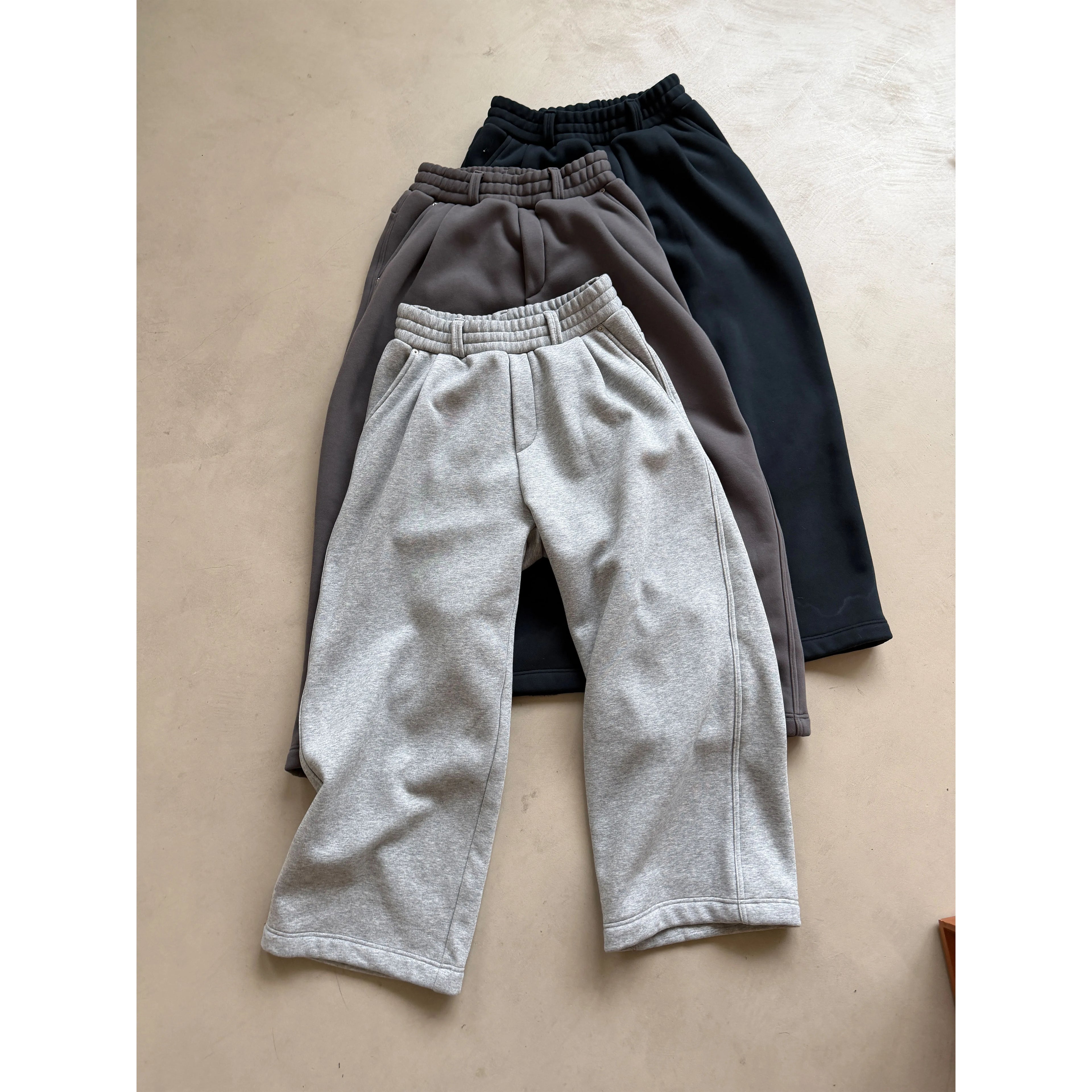 Anniehall Thickened Granular Fleece Air Fluffy Sweatpants