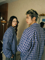 SOSTINE Upstart Relaxed Plaid Lapel Shirt