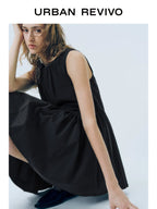 URBAN REVIVO Multi-strap Cotton Sleeveless Dress