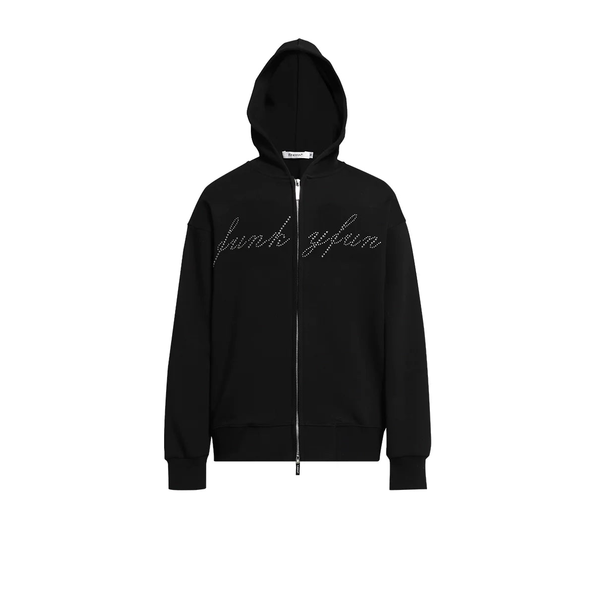 FUNKYFUN 2024AW LOGO Hot Diamond Cardigan Hooded Space Cotton Sweater Jacket