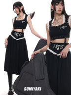 Five Kills Rock Guitar S925 Punk Earrings