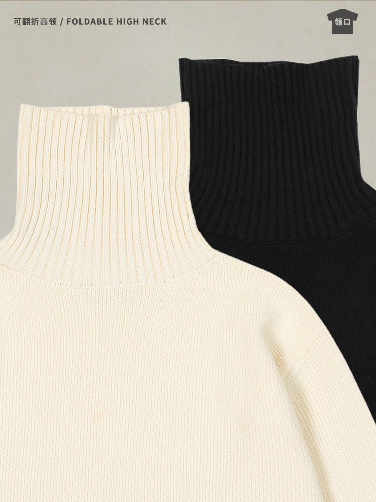 Autumn/Winter Thickened High-Neck Unisex Pullover Sweater