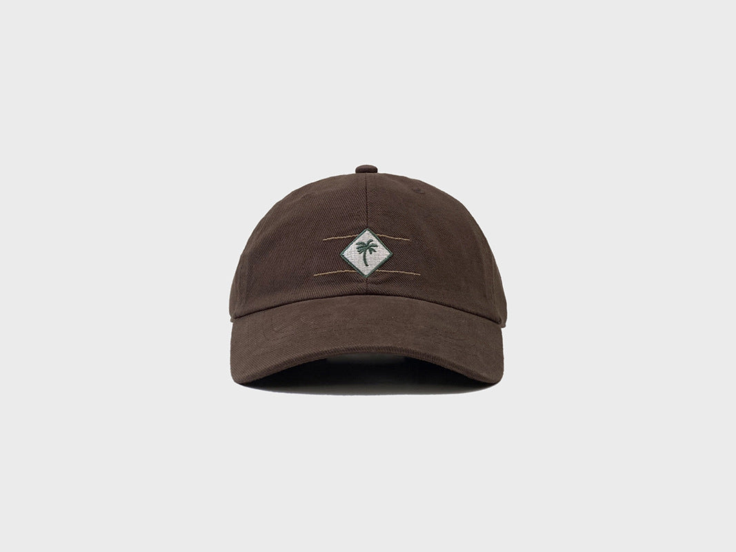 Korean Style Coconut Tree Embroidery Baseball Cap