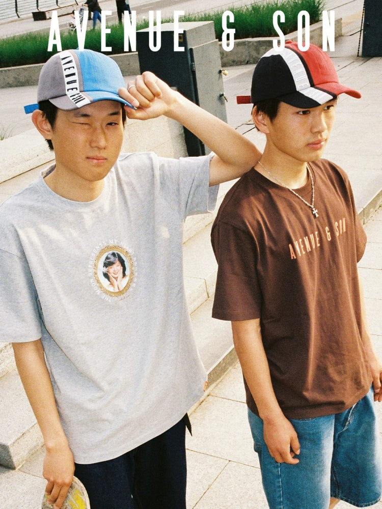 AVENUE & SON Embroidered Logo Curved Brim Baseball Cap