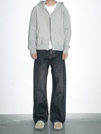 PLUS NO LOGO Casual Simple Zipper Hoodie Sweater