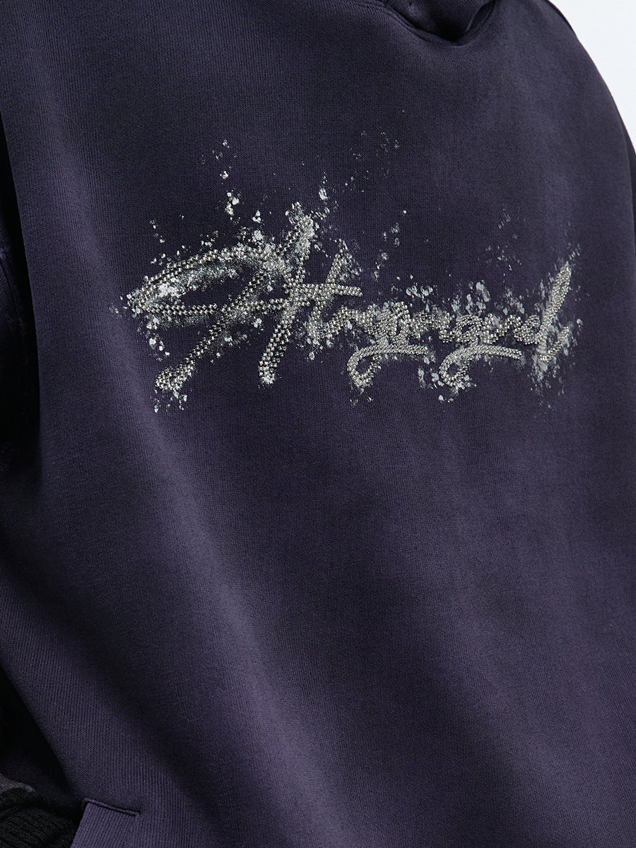 ATRY Embroidered Dirty Dye Damaged Sweater