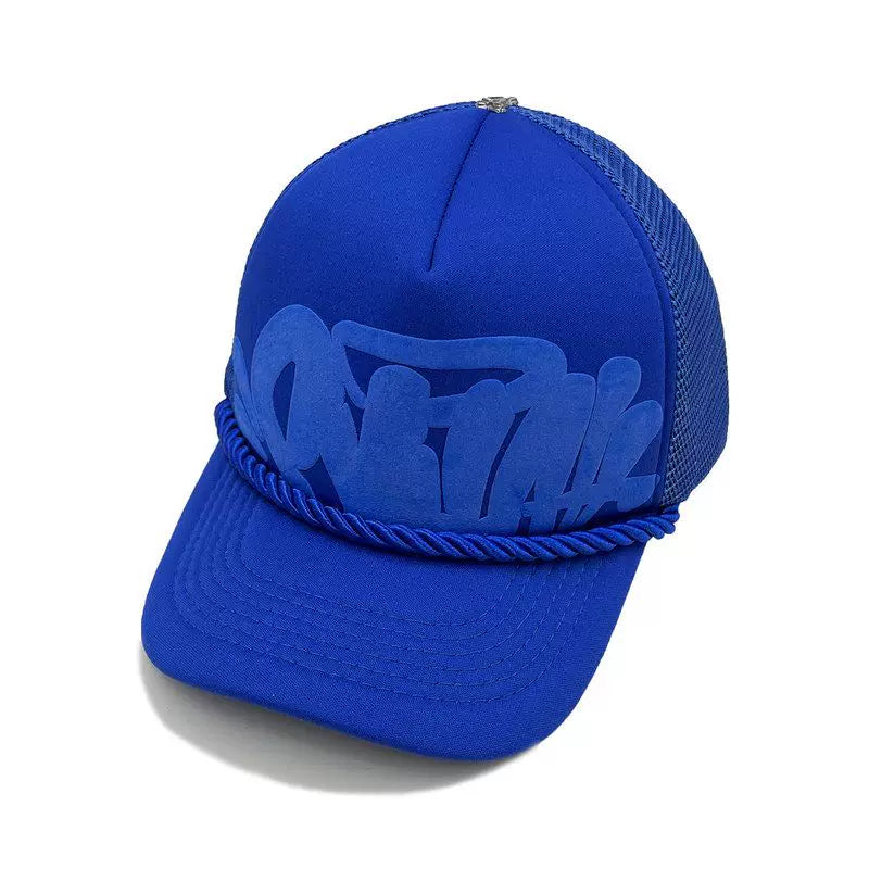 Cross Border Letter Printing Mesh Peak Cap