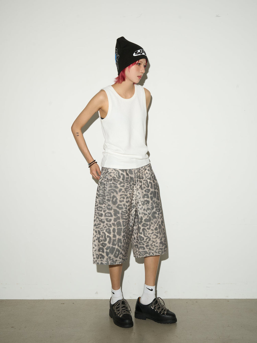 MICHINNYON leopard shorts