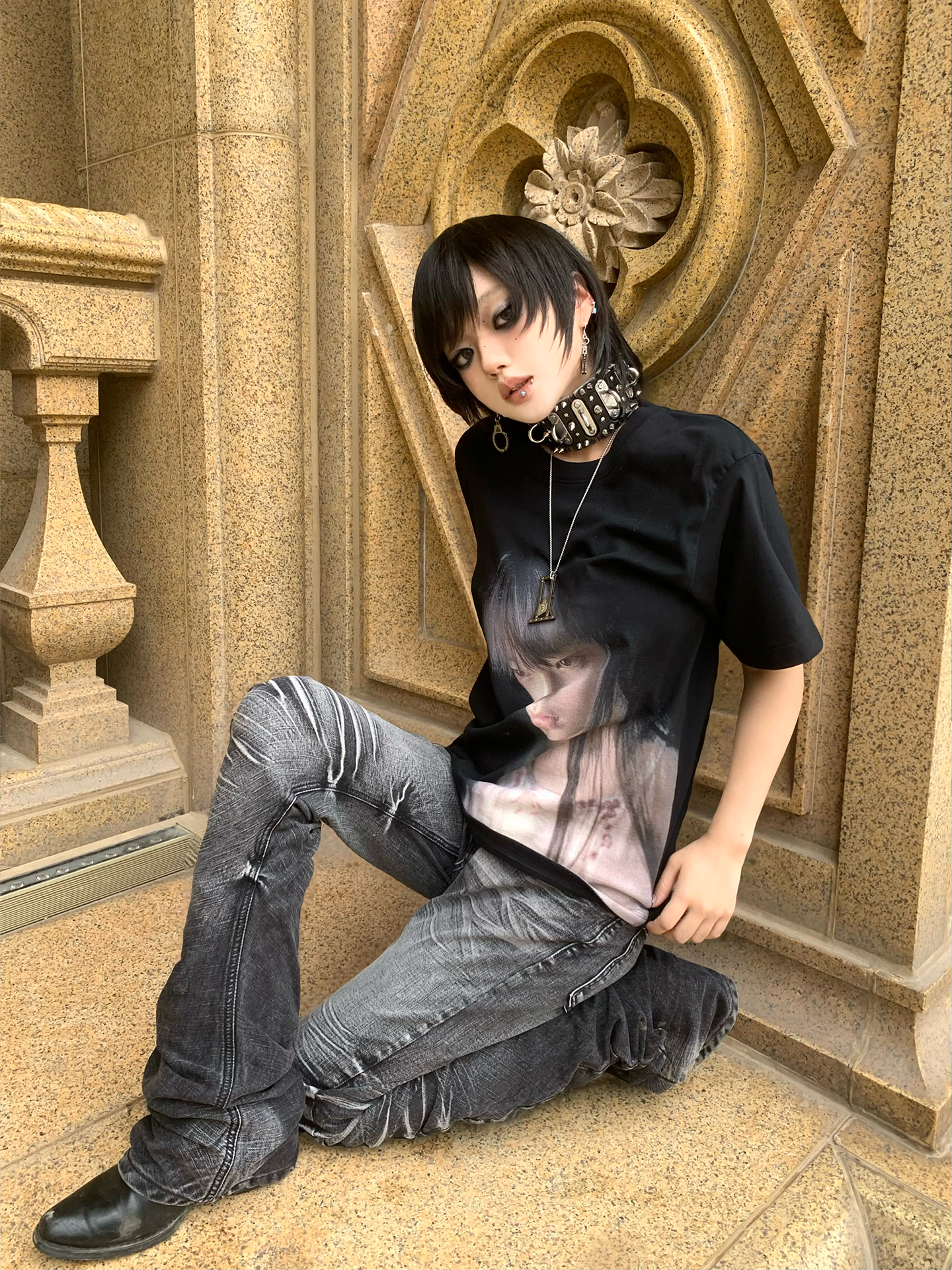 Evaporer Kuriyama Chiaki Showa Portrait Short Sleeve T