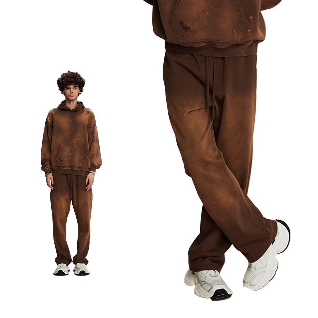 ARTIE Distressed Terry Hoodie & Sweatpants Set