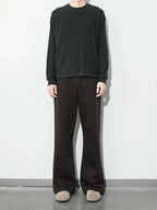 PLUS NO LOGO Thermal Micro-straight Fleece Casual Pants