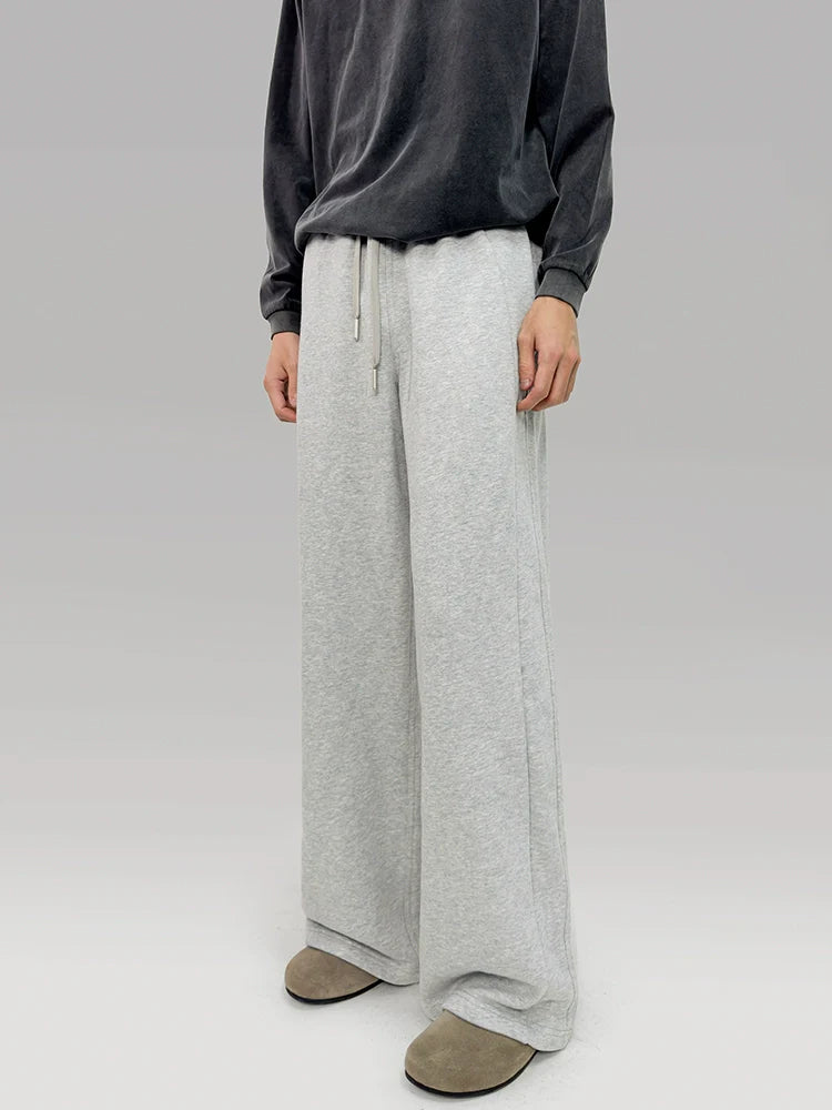 PLUS NO LOGO Scimitar Splicing Loose Wide-leg Sweatpants