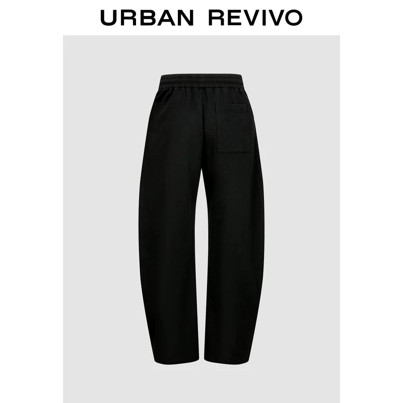 Urban Revivo Contrast Label Elastic Scimitar Pants