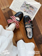 Cat & Sofa Mary Jane Black Hollow Flats