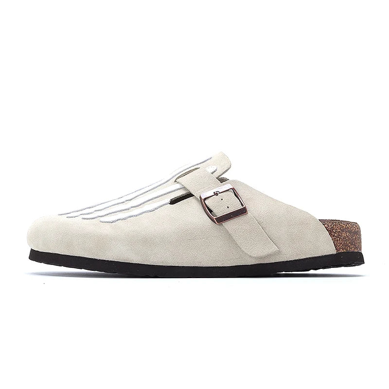 MR.Fang anti-velvet leather Bones Clog