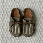 INTAO Cowhide Lace Up Birkenstock Half Slippers