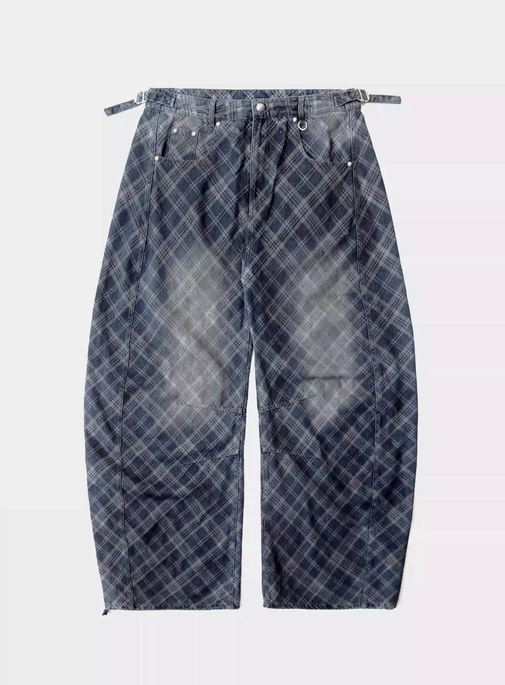 BADBLOOD American Casual Plaid Scimitar Pants