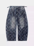 BADBLOOD American Casual Plaid Scimitar Pants