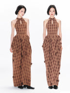 YEDM Plaid Sleeveless Dress