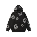 FOG x Denim Tears cotton puff print classic American loose hoodie