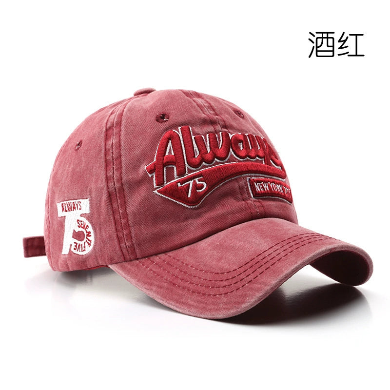 Letter Embroidered Street Baseball Cap