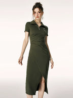 Imone Pumped Lapel Temperament Dress