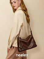 Neeley Star Donut Leather Hobo Bag