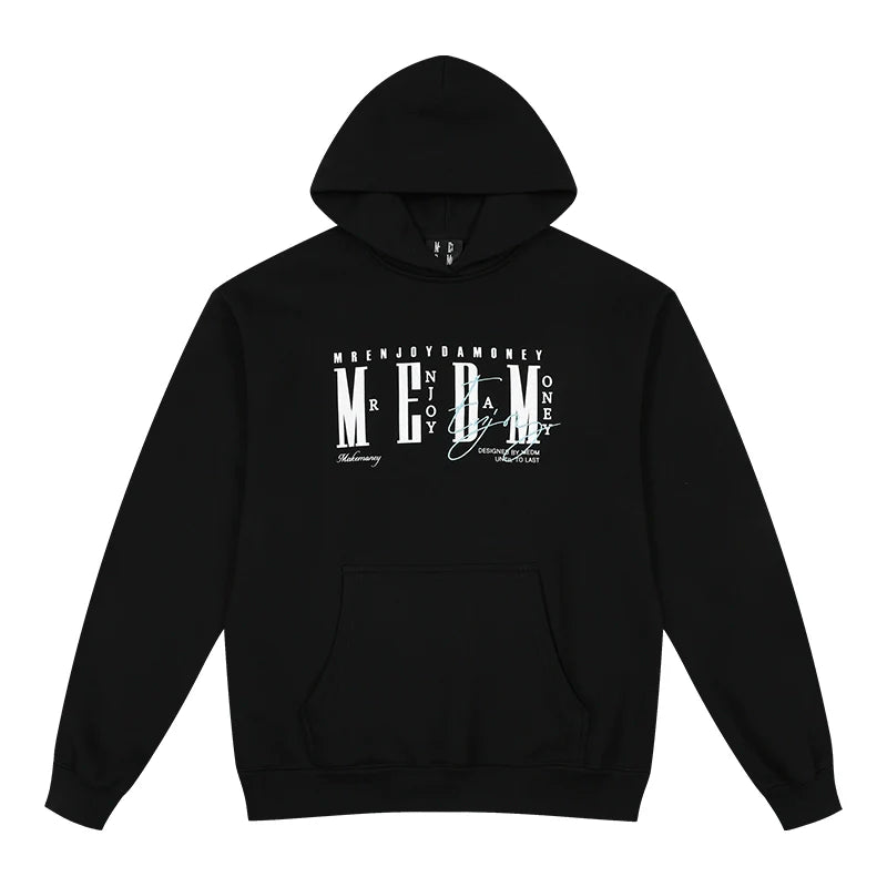 MEDM Three-dimensional Embroidered Font Hooded Sweater