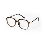 PLCOIN Tortoiseshell Square Frame Glasses Anti-Blue Light Myopia