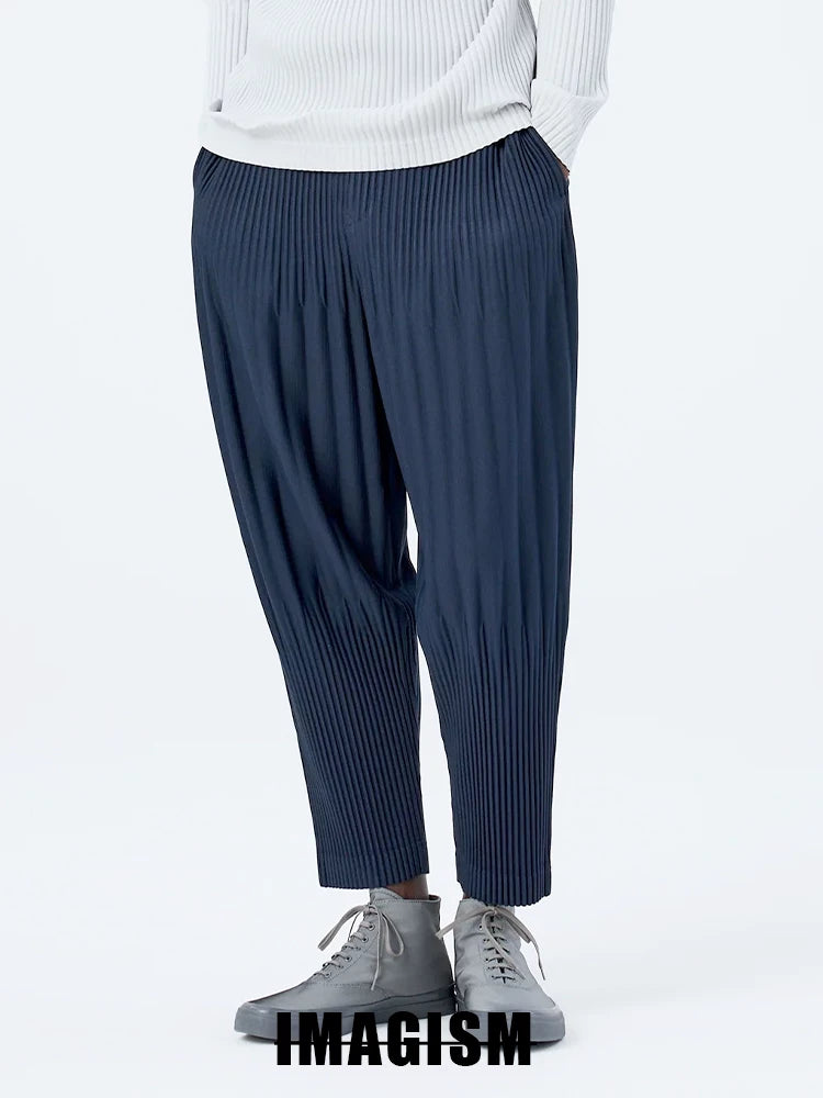 IMAGISM Japanese Pleated Harem Lantern Nine Point Pants JF151