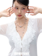 SUMIYAKI Pearl Babes Wind Big Circle Earrings