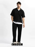 IMAGISM Japanese Non Miyake Pleated Drape Wide Leg Pants JF150