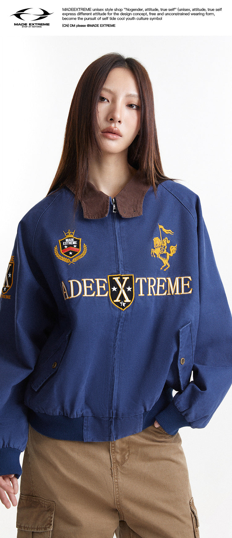 MADEEXTREME Twill Cotton Vintage Embroidered Jacket