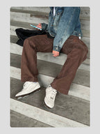 HANQIAORJI Retro Polished Cowhide Casual Training Shoes