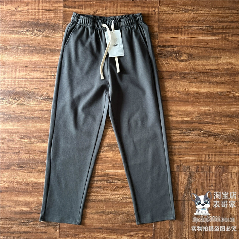 Japanese Draped Straight-Leg Cotton Trousers
