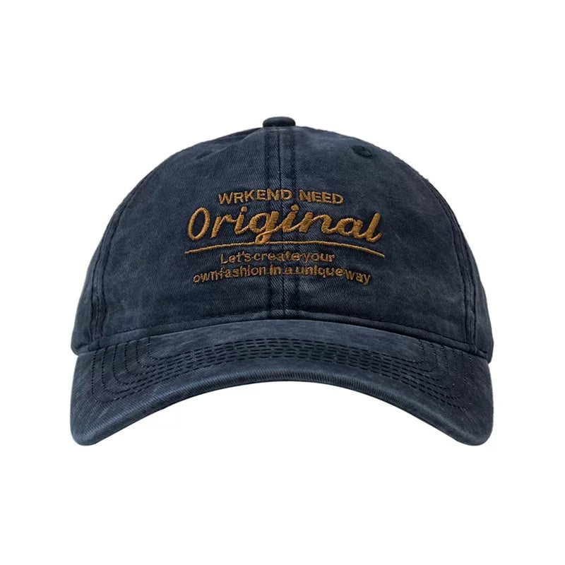 SONDER SHOP Washed Old Letter Baseball Cap