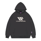 Loopsoon Hooded Pullover Monogram Patch Loose Guard