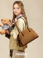 Neeley Suede Leather Boston Commuter Bag