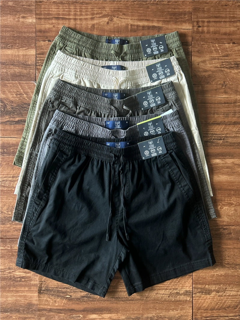 Japanese Washed Cotton Quarter Shorts