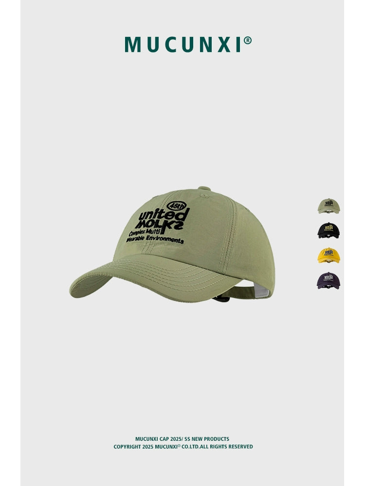 MUCUNXI Quick-Dry Letter Embroidered Baseball Cap