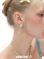 SUMIYAKI Fringed Shell Beaded Earrings