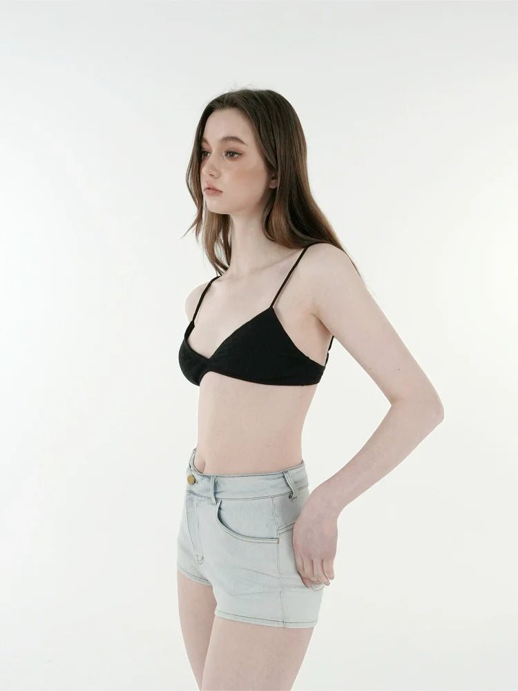 Jim Kennet Basic Knitted Bikini Adjustable Strap Swimsuit