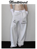 BADBLOOD High-Street Loose Straight Sweatpants