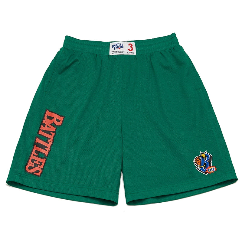 Battles Street Embroidery Printed Basketball Shorts