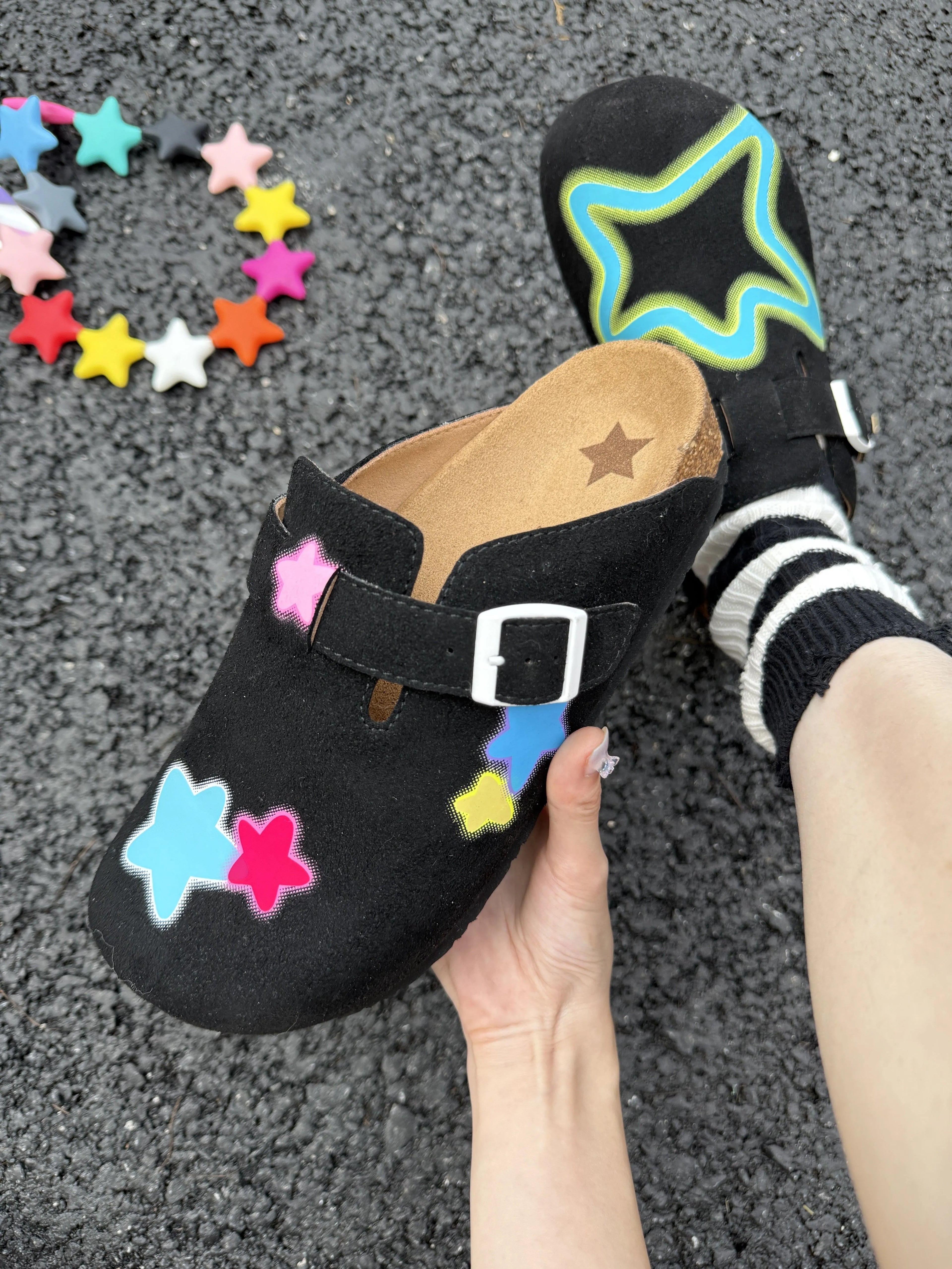 Cat & Sofa Polka Dot Star Birkenstock Sandals