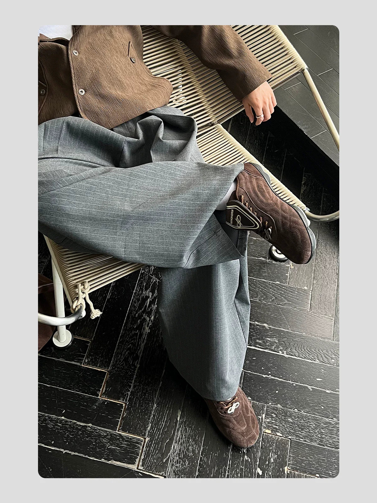 HANQIAORJI Retro Brown Casual Training Shoes