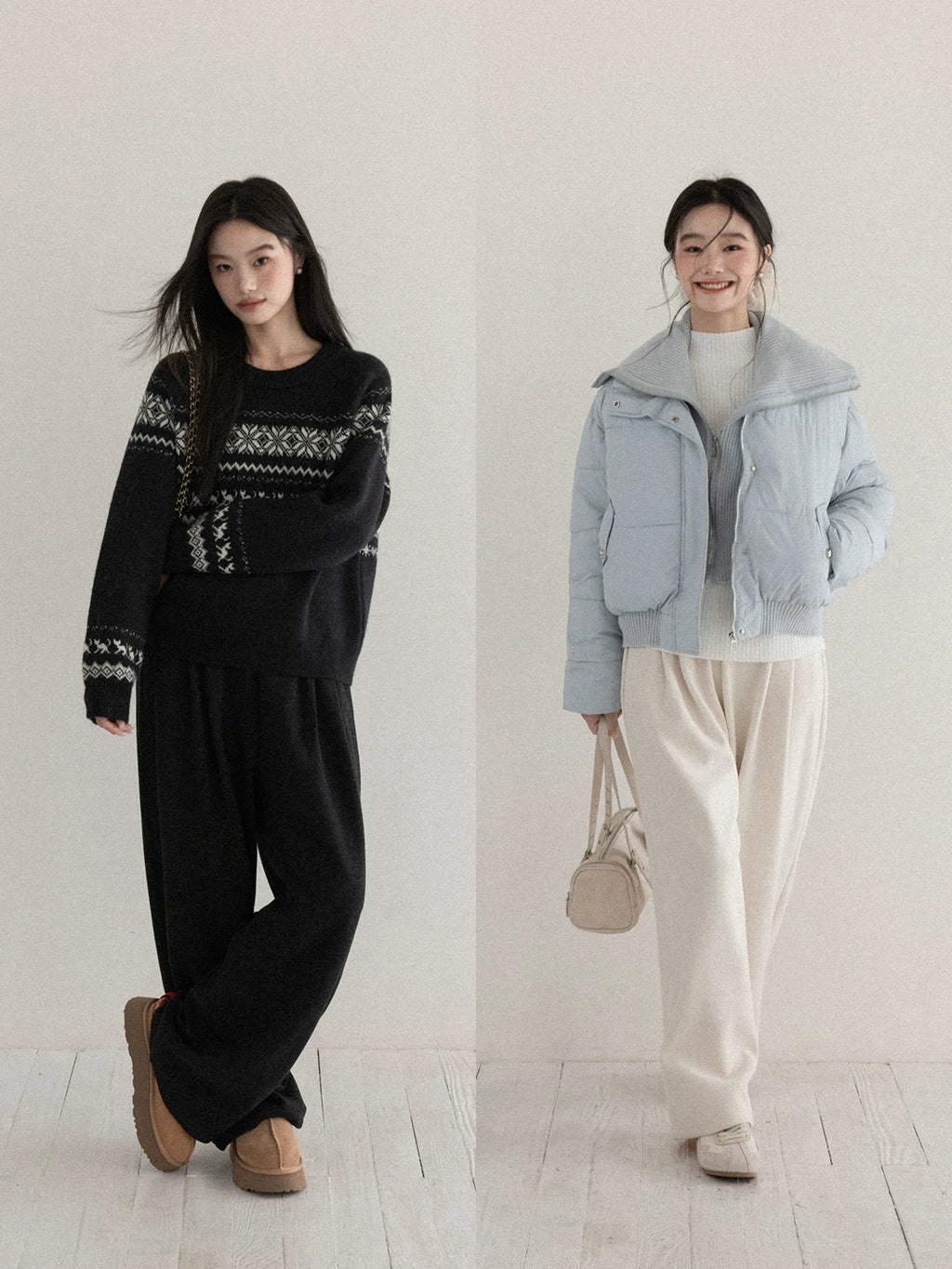 cantonstory Solid Color Drape Sweatpants