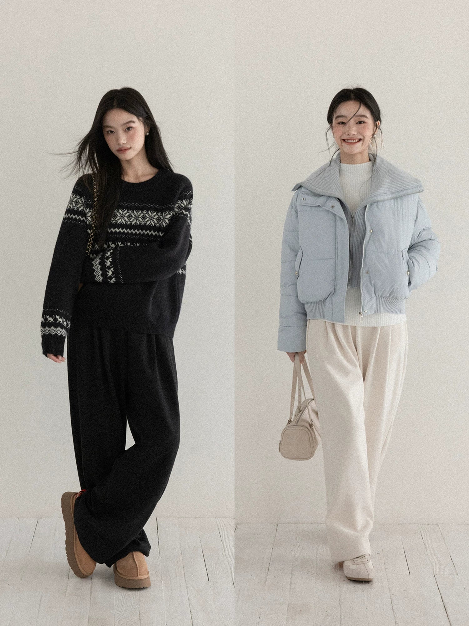 cantonstory Solid Color Drape Sweatpants