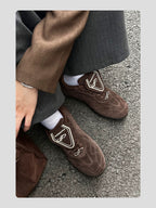 HANQIAORJI Retro Brown Casual Training Shoes