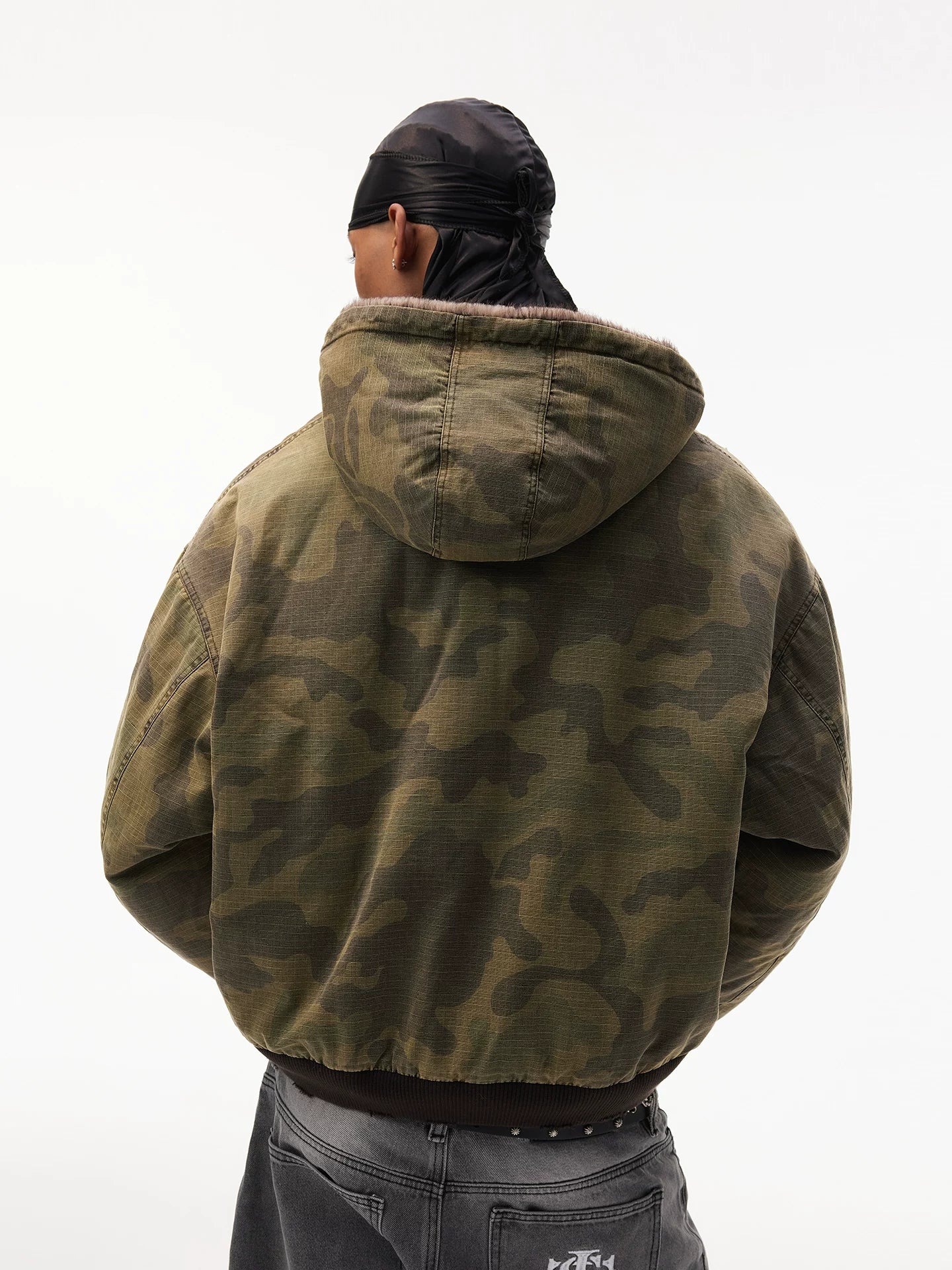 STK SmallTownKid Concealed Plush Hooded Mountain Jacket
